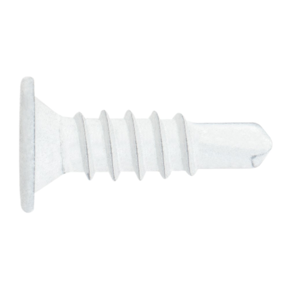 BCP B [CP] Tornillo autotaladrante de cabeza extraplana y huella PH. Pintado blanco. Huella PH